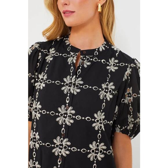 TUCKERNUCK Black Eyelet Lewis Dress NWT Size Medium - Picture 6 of 10